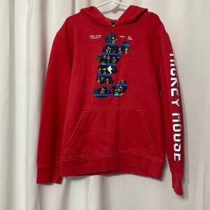 Disney Mickey Mouse “High Score” video game look hoodie kids red medium